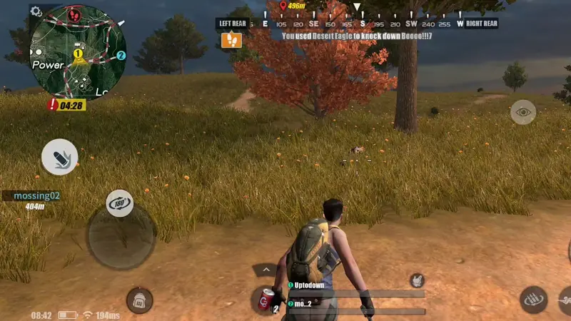 Open-field combat in tall grass on Ghillie Island in ROS Legacy