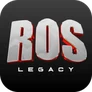 ROS Legacy game icon: silver ROS lettering with a red outline on black, LEGACY beneath
